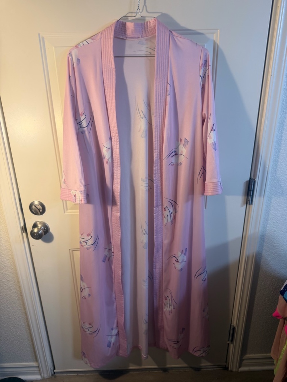Vintage Odyssey by Avon Pink Robe USA Made Small Missing Belt